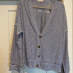 Umgee Royal blue striped cardigan/jacket